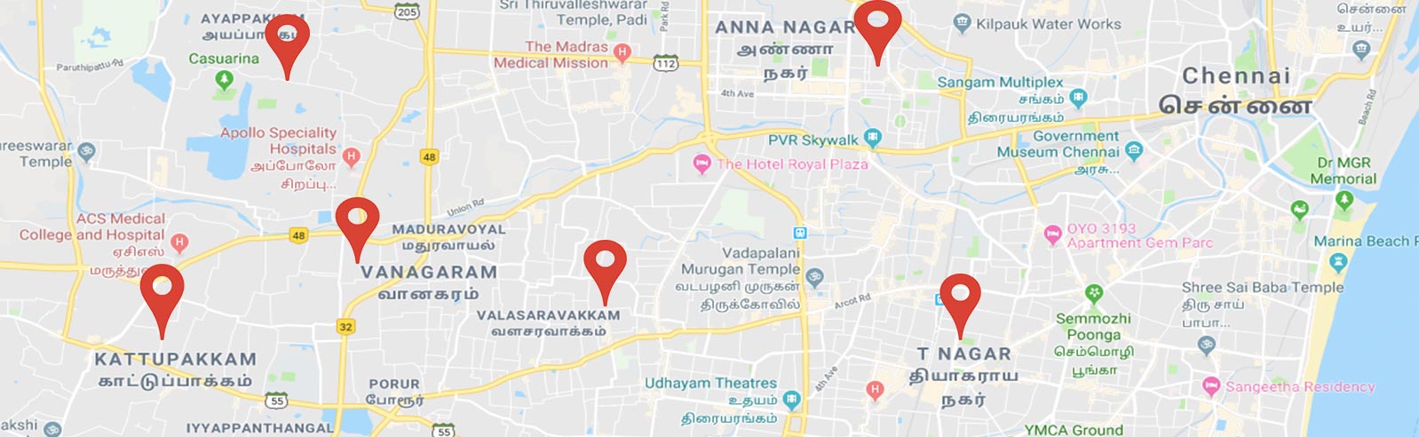 professional escorts services location map